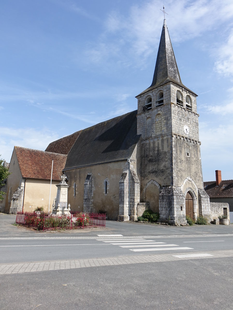 Pouligny-Saint Pierre, Kirche Saint-Pierre mit Fresken aus dem 15. Jahrhundert (08.07.2017) 