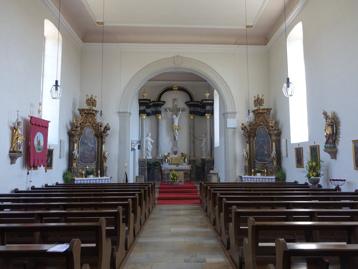 Reyersbach, Innenraum der kath. St. Mauritius Kirche (08.07.2018)