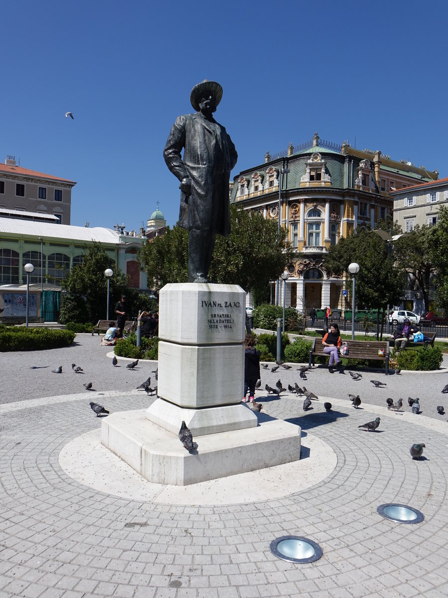Rijeka, Denkmal fr Iwan Zajc am Kazalinsj Platz (30.04.2017)