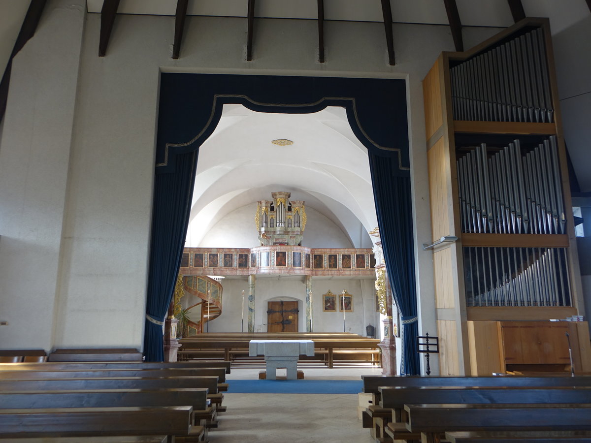 Rimbach, Orgelempore in der kath. Pfarrkirche St. Michael (05.11.2017)