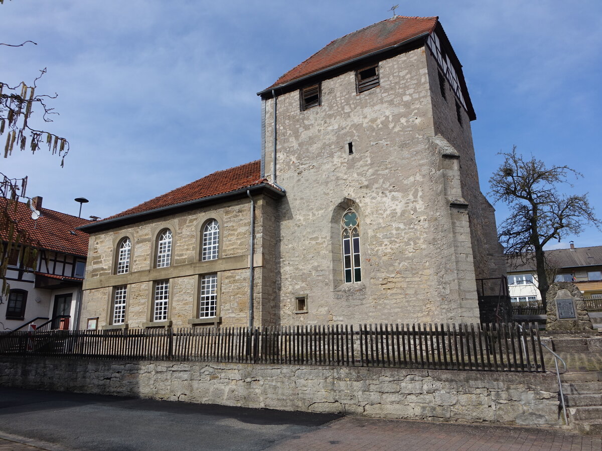Rittmannshausen, evangelische Kirche, erbaut 1828 durch Johann Friedrich Matthei (17.03.2024)