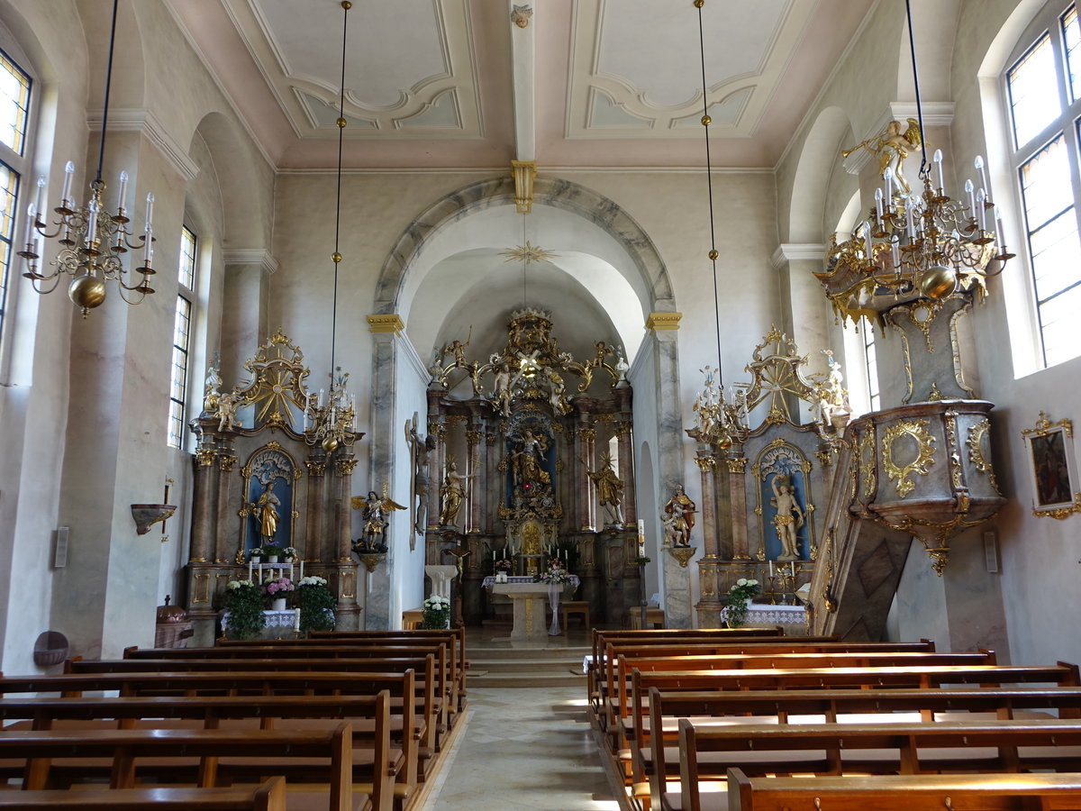 Rllfeld, barocke Ausstattung in der Pfarrkirche Maria Himmelfahrt (13.05.2018)