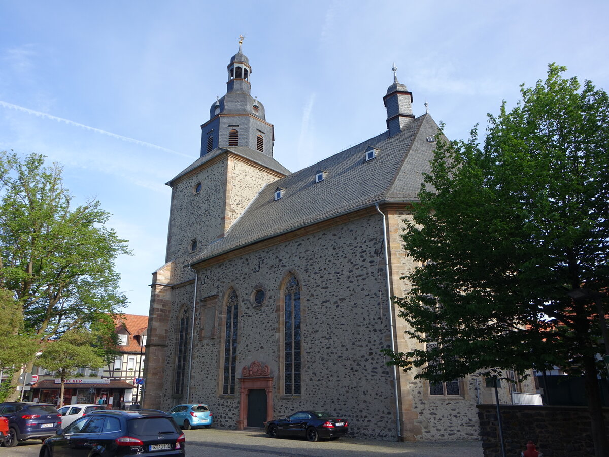 Romrod, evangelische Stadtkirche, erbaut von 1676 bis 1690 (14.05.2022)