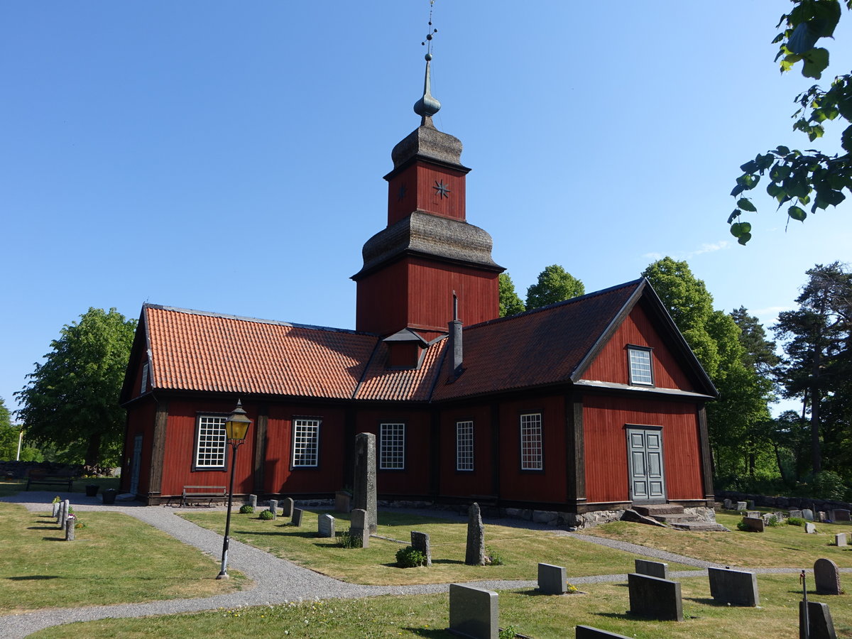 Roslags-Kulla, Ev. Kirche, erbaut von 1705 bis 1706 durch Graf Fabian Wrede (03.06.2018)