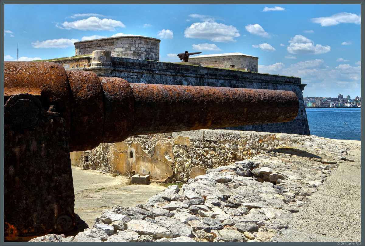 Rostige Geschtze auf der Festung Castillo de los Tres Reyes del Morro in Havanna. (29.03.2017)