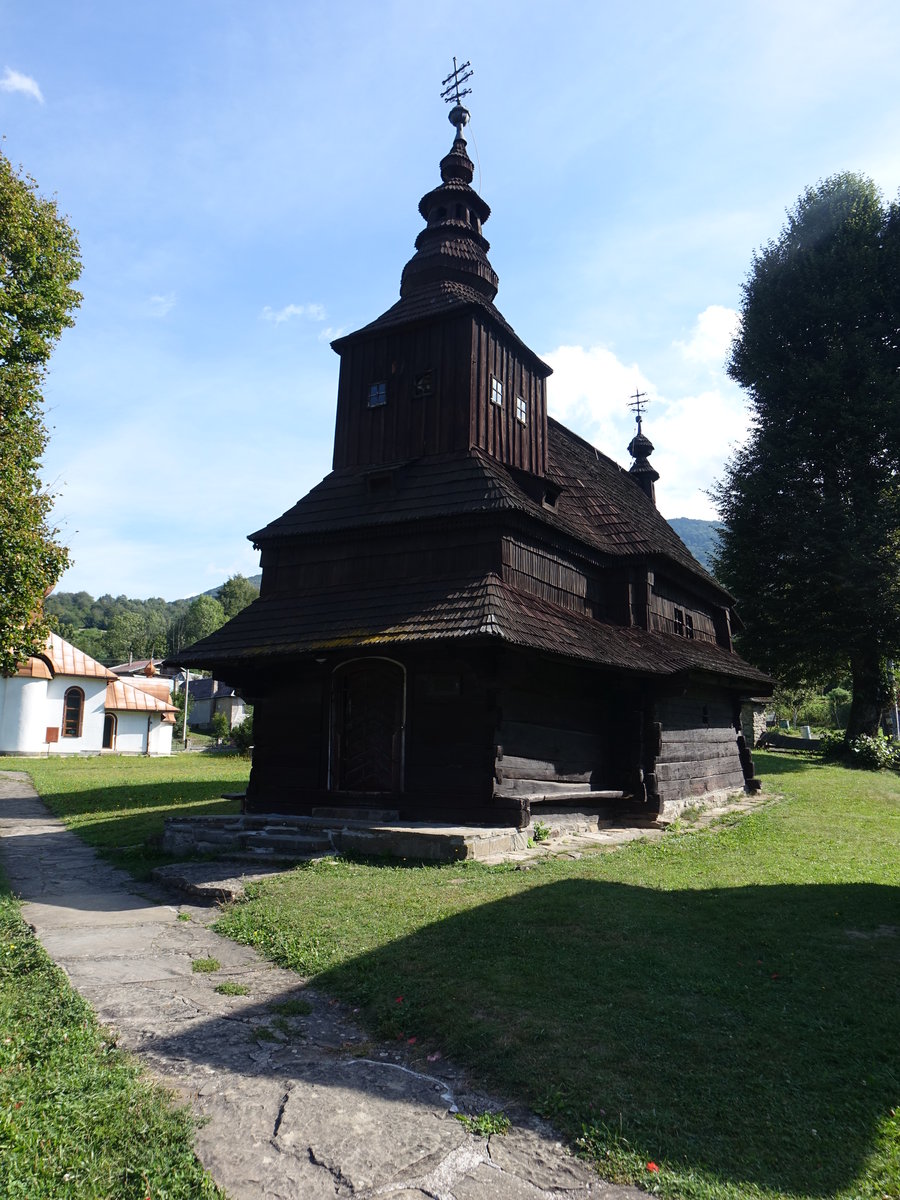Rusky Potok, griech. kath. Holzkirche St. Michael, erbaut 1740 (31.08.2020)