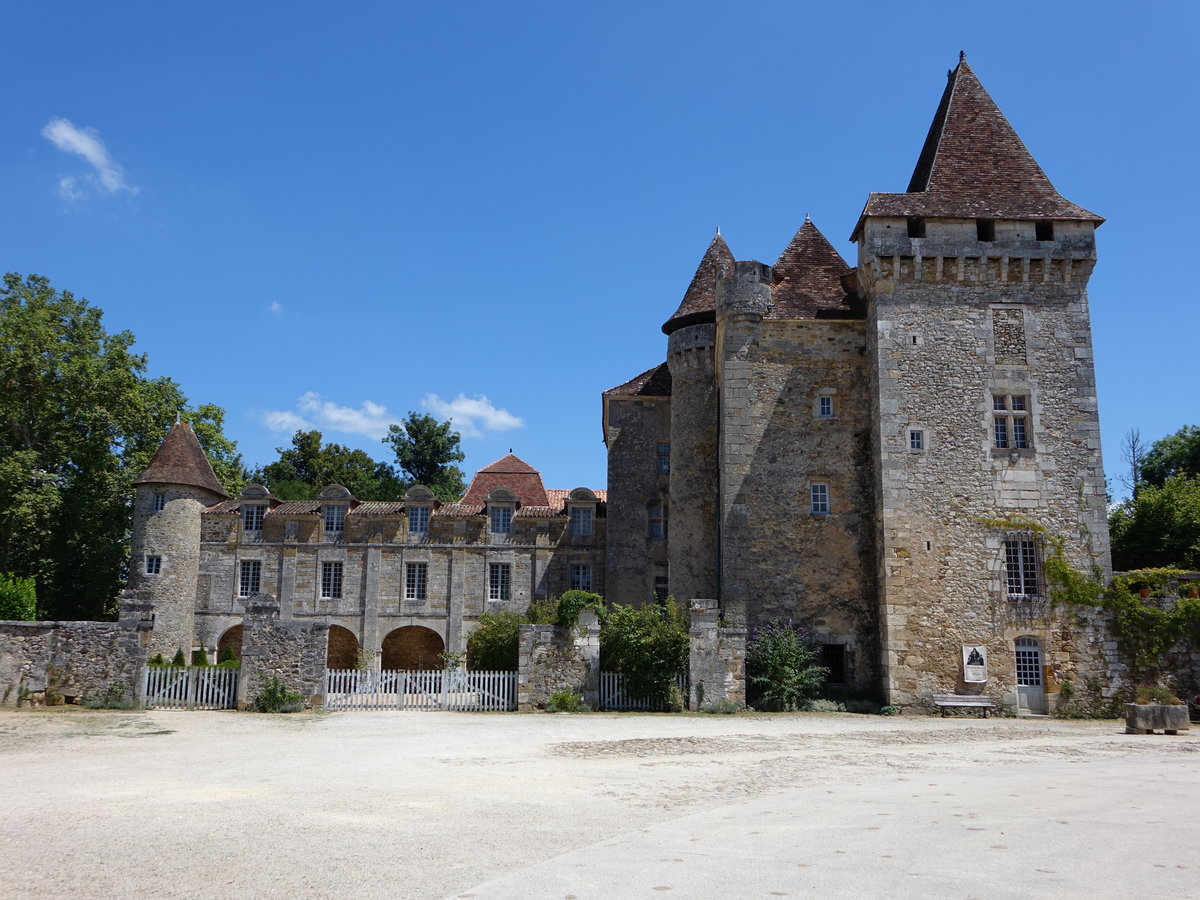 Saint-Jean-de-Cle, Chateau de la Marthonie aus dem 15. Jahrhundert (23.07.2018)