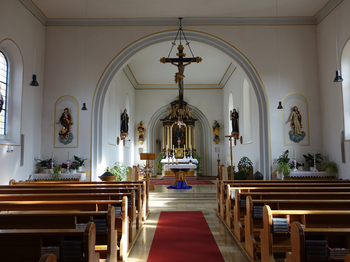 Salching, Innenraum der kath. Pfarrkirche St. Petrus (13.11.2016)