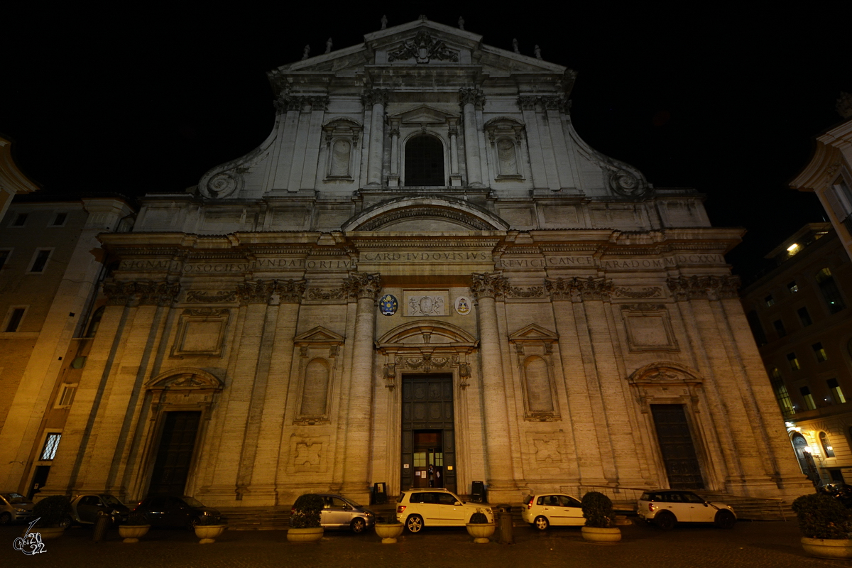 Sant’Ignazio di Loyola in Campo Marzio ist eine barocke Kirche aus dem 17. Jahrhundert. (Rom, Dezember 2015)