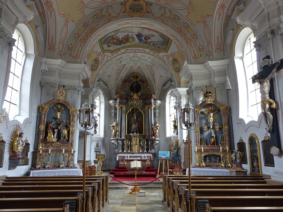 Schleching, barocke Altre in der Pfarrkirche St. Remigius (26.02.2017)