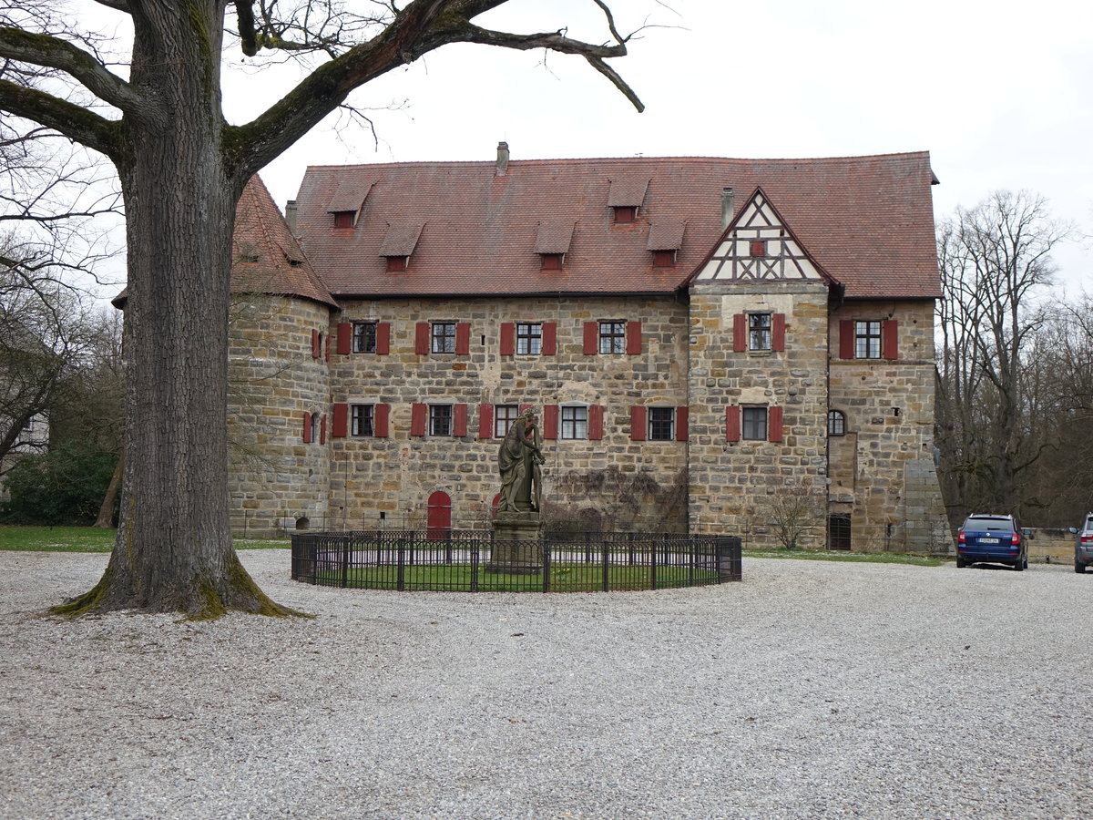 Schloss Kunreuth, erbaut ab 1409 durch die Herren von Egloffstein, schlossartig umgebaut 1558 (27.03.2016)