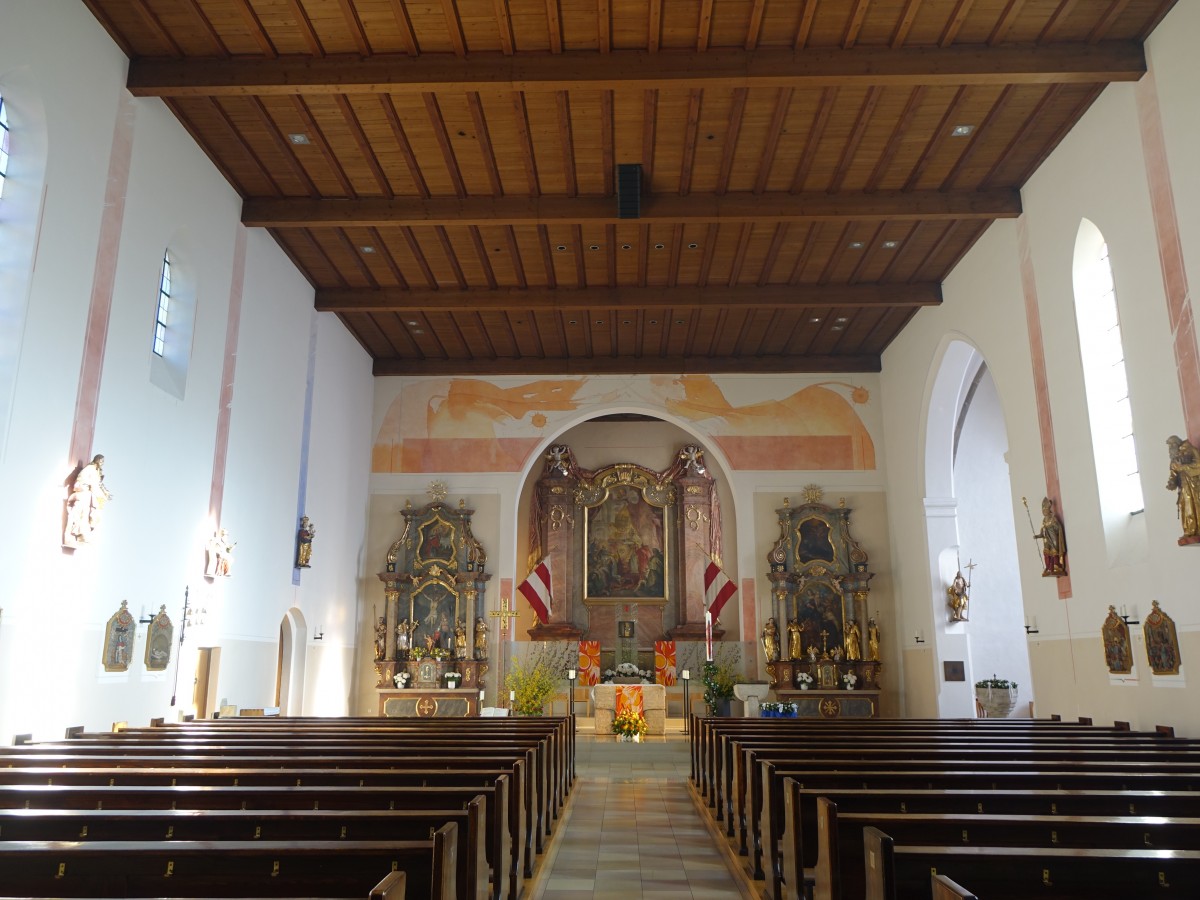 Schnaittach, Innenraum der Pfarrkirche St. Kunigund (05.04.2015)