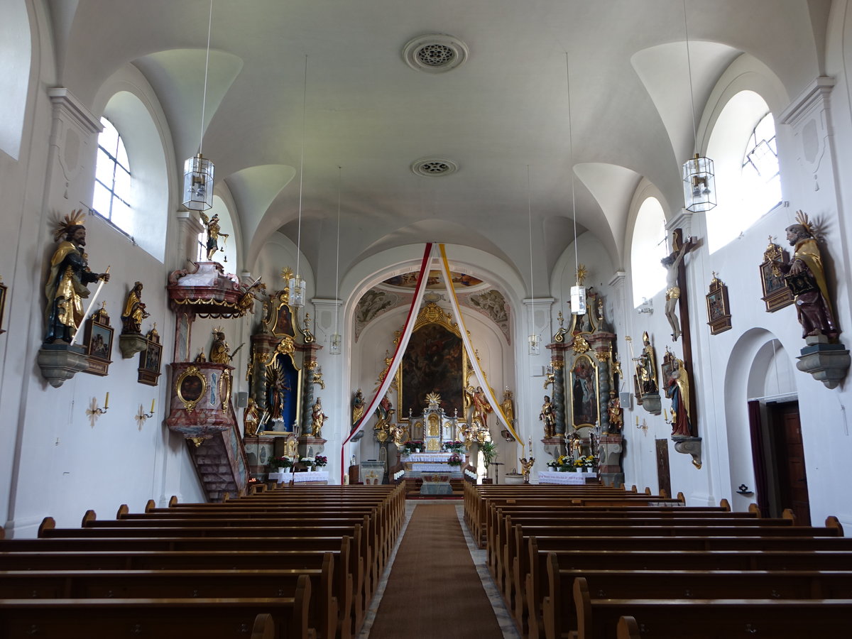 Schnthal, barocker Innenraum der ehem. Klosterkirche St. Michael (03.06.2017)