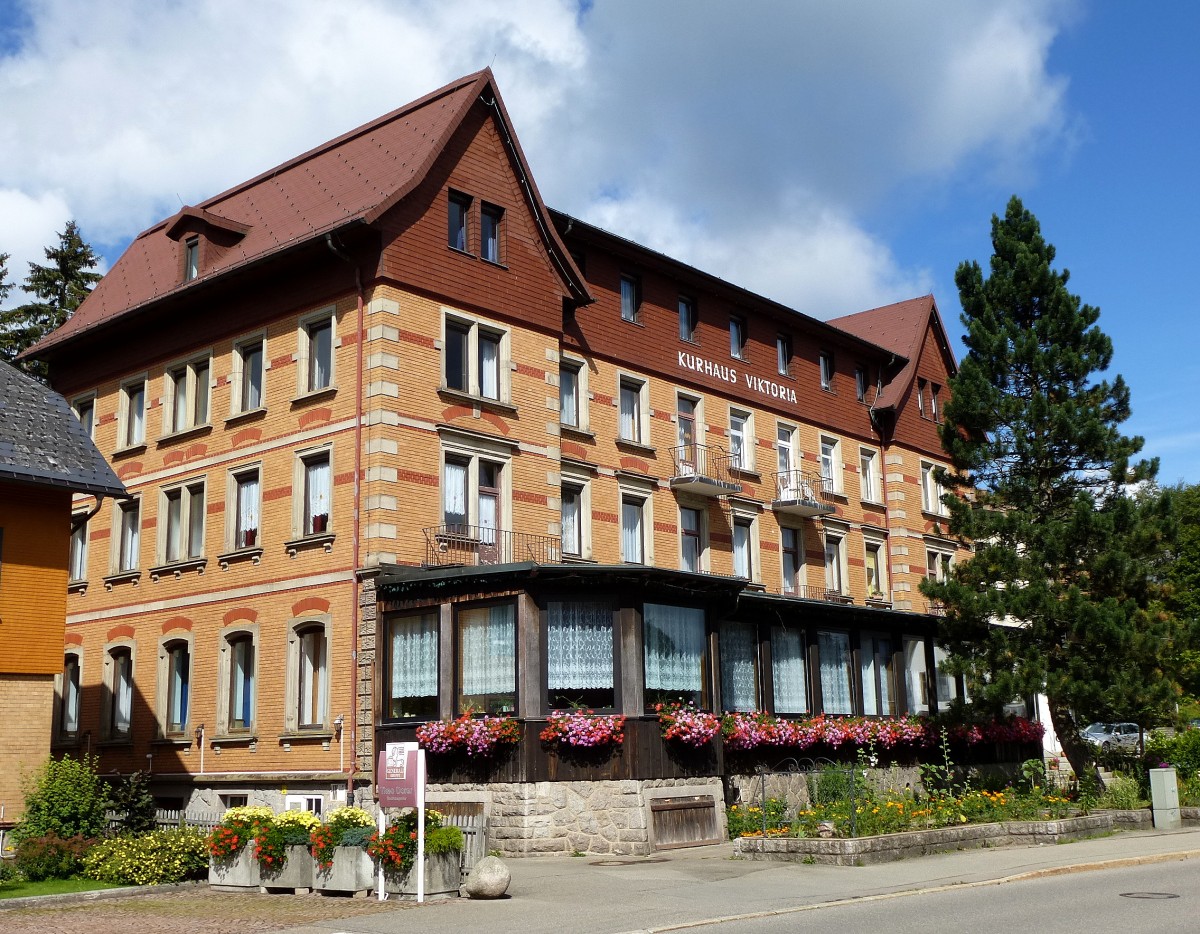 Schnwald im Schwarzwald, das Kurhaus Viktoria, Ende des 18.Jahrhunderts erbaut, gehrte bis in die 1930er Jahre zu den fhrenden Hotels im Schwarzwald, Aug.2014