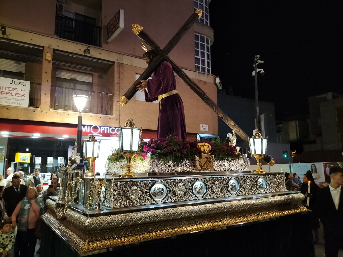 Semana Santa 2024, Nuestro Padre Jesus de la Caida, Torrevieja, 29.03.2024. Heilige Woche in Spanien, Jesus beim Kreuzweg, Via Crucis.