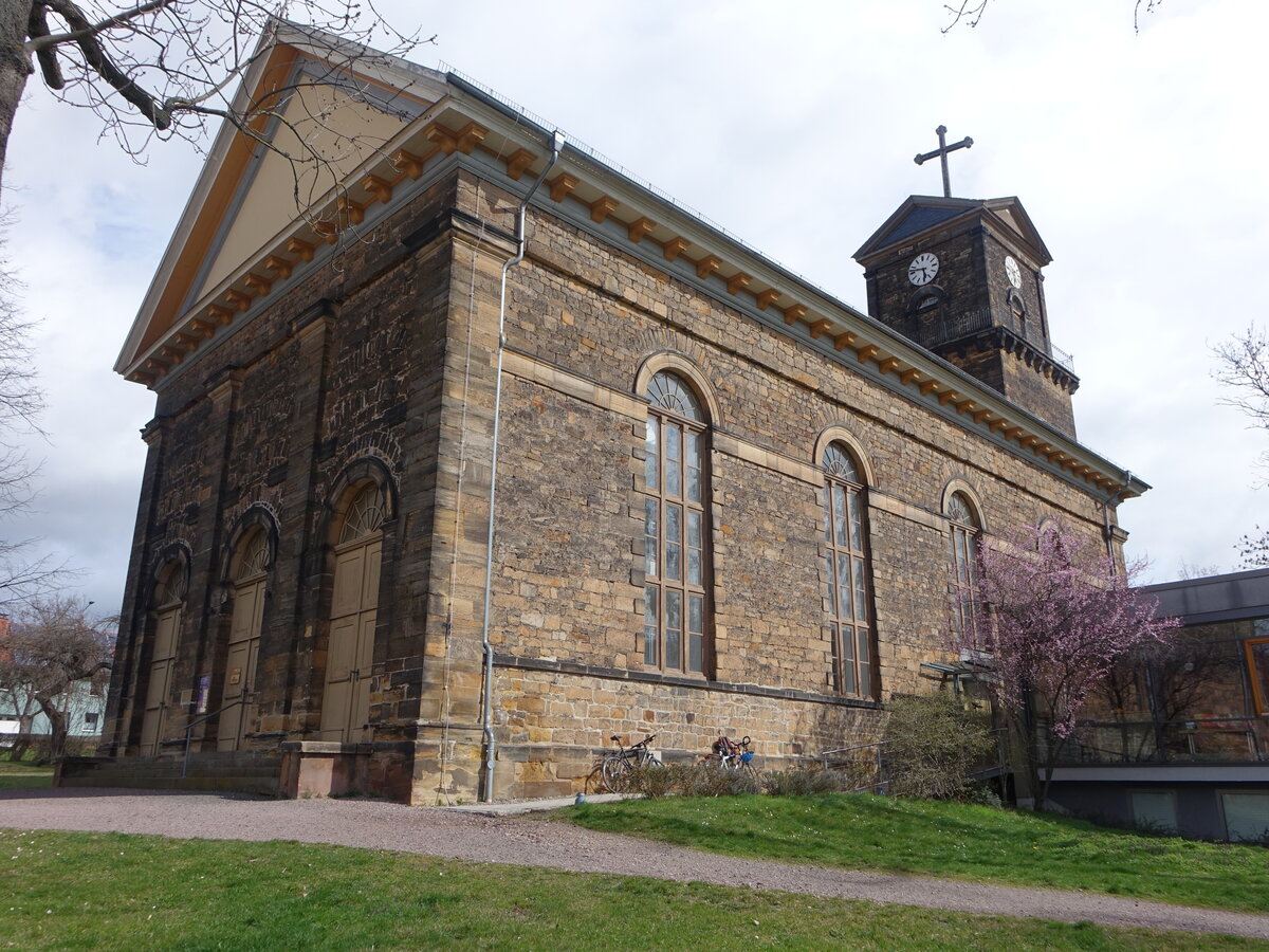 Siebleben, evangelische St. Helena Kirche, erbaut 1827 (25.03.2023)