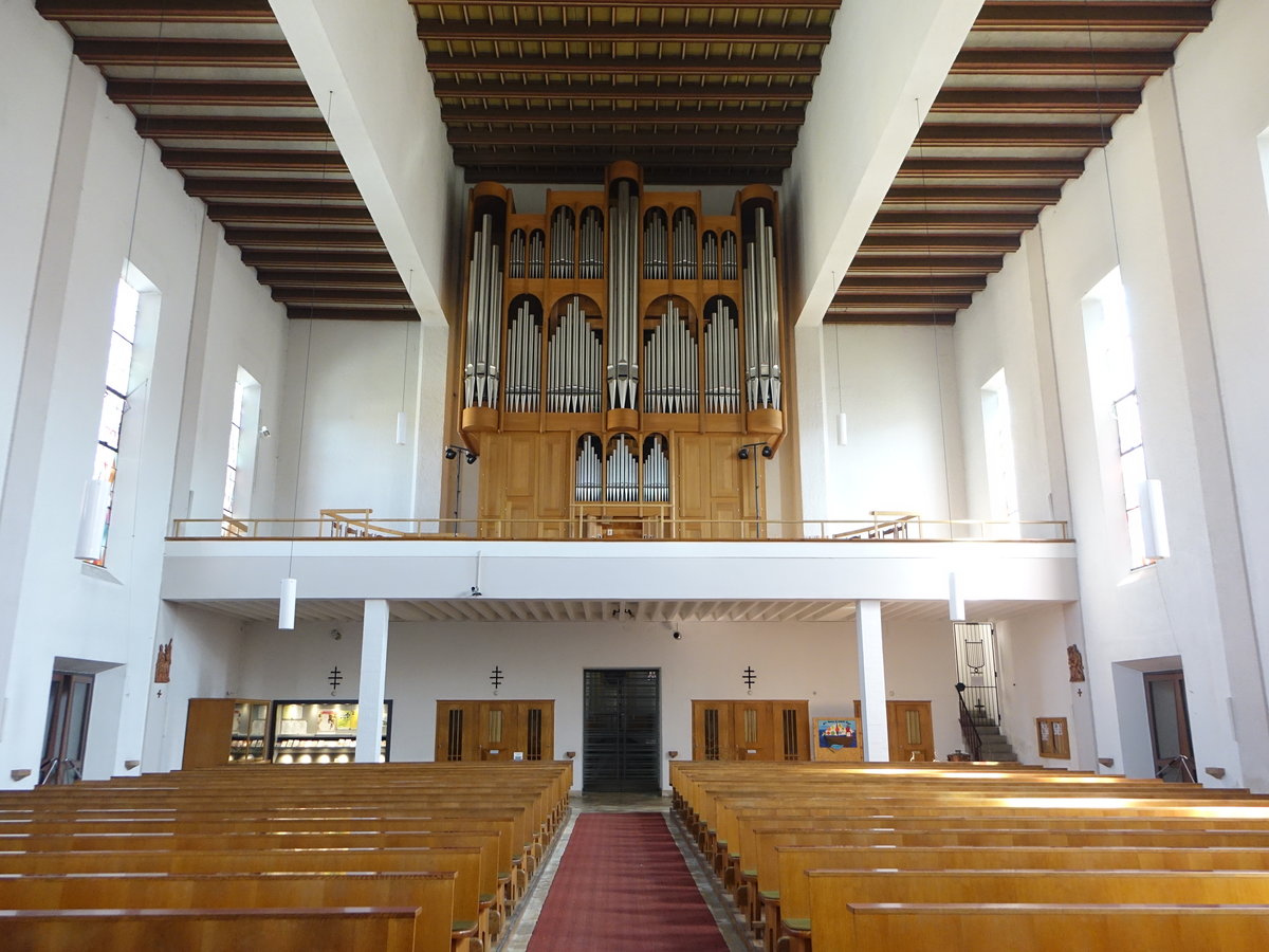 Simbach am Inn, Orgelempore in der Pfarrkirche St. Marien (09.04.2017)