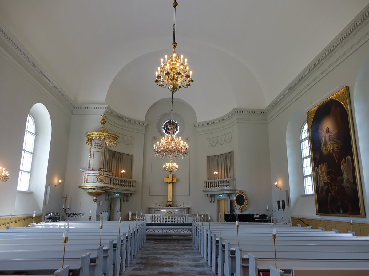 Sderfors, klassizistischer Innenraum der Ev. Kirche (22.06.2017)