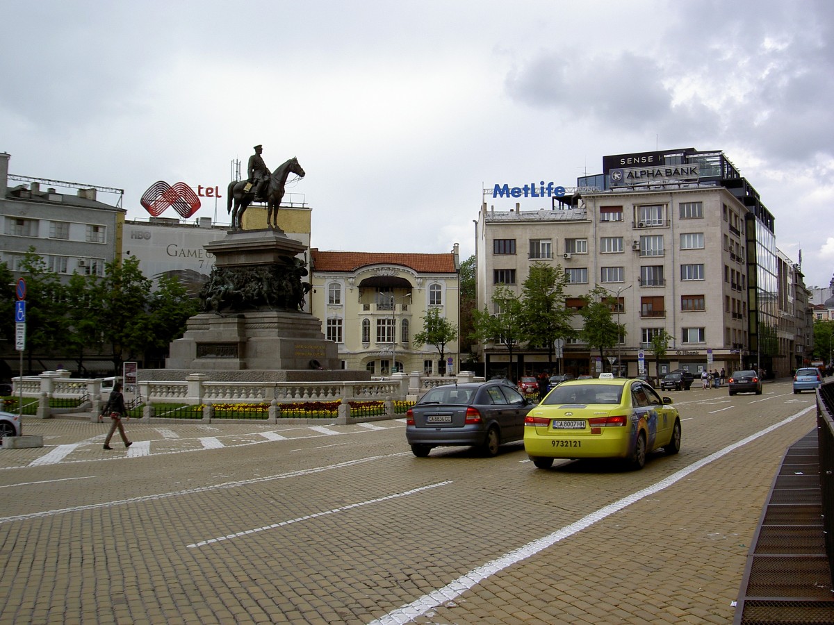 Sofia, Zar Alexander II. Denkmal, erbaut von 1901 bis 1907 durch Arnoldo Zochhi (01.05.2014)