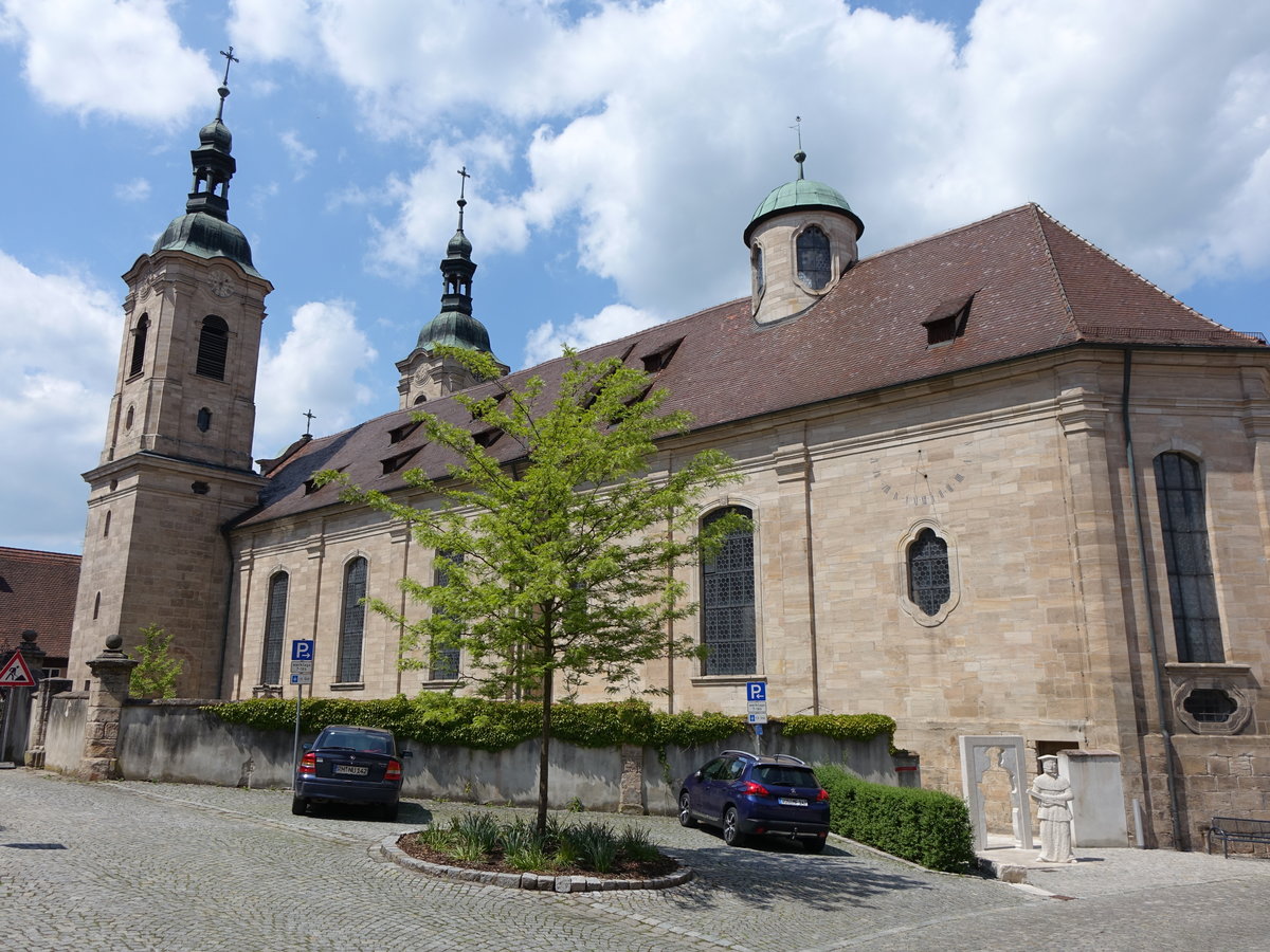 Spalt, Stiftskirche St. Nikolaus, erbaut von 1767 bis 1771 durch Matthias Binder (26.05.2016)