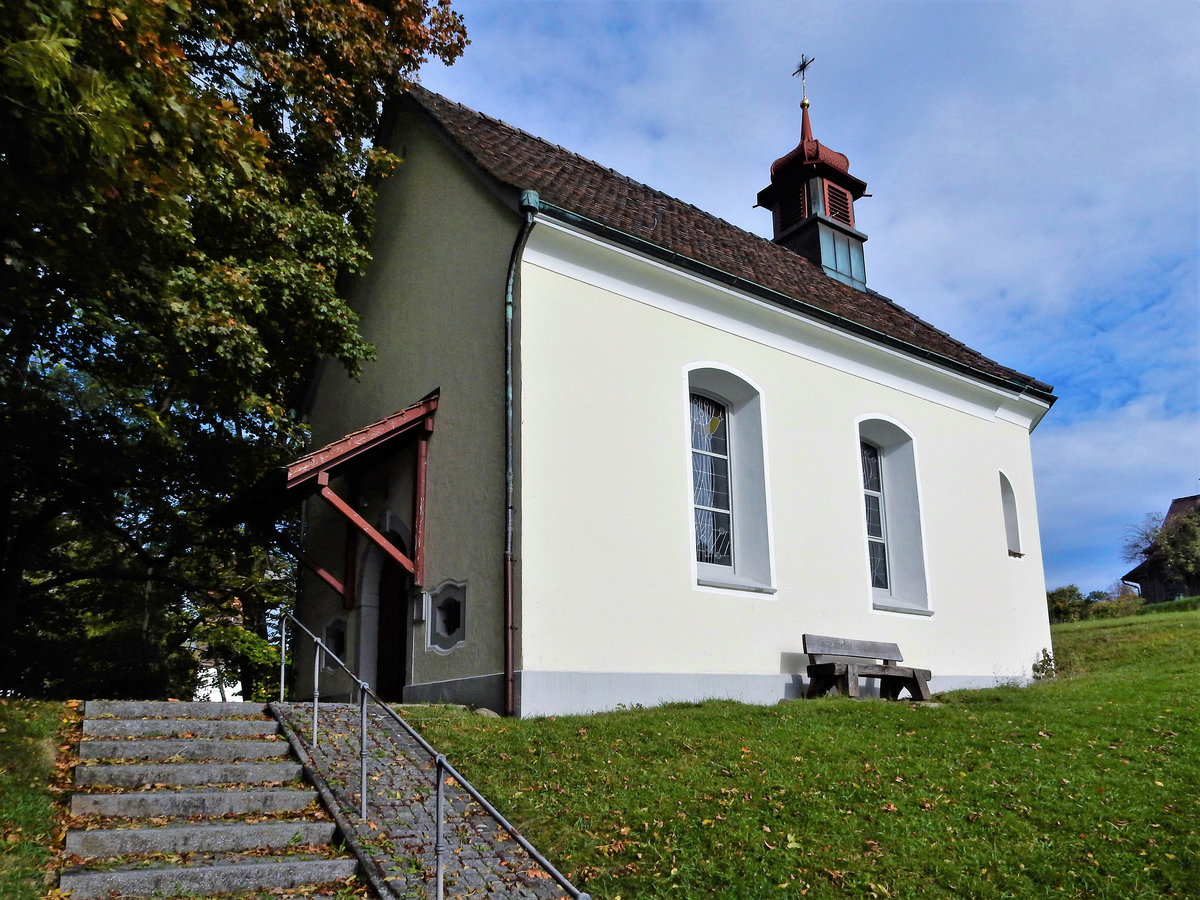 St. Gallen, Schnenwegen. Kapelle Maria Einsiedeln, in barockem Stil 1770 erbaut - 10.10.2017