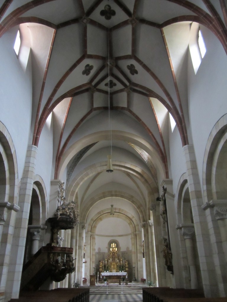 St. Paul im Lavanttal, Mittelschiff mit Sternrippengewlbe der Stiftskirche St. Paul (20.08.2013)