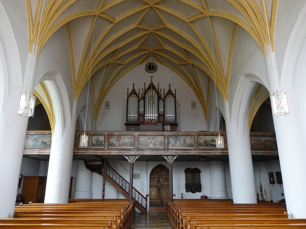 Staudach, Orgelempore in der Pfarrkirche St. Corona (23.04.2017)