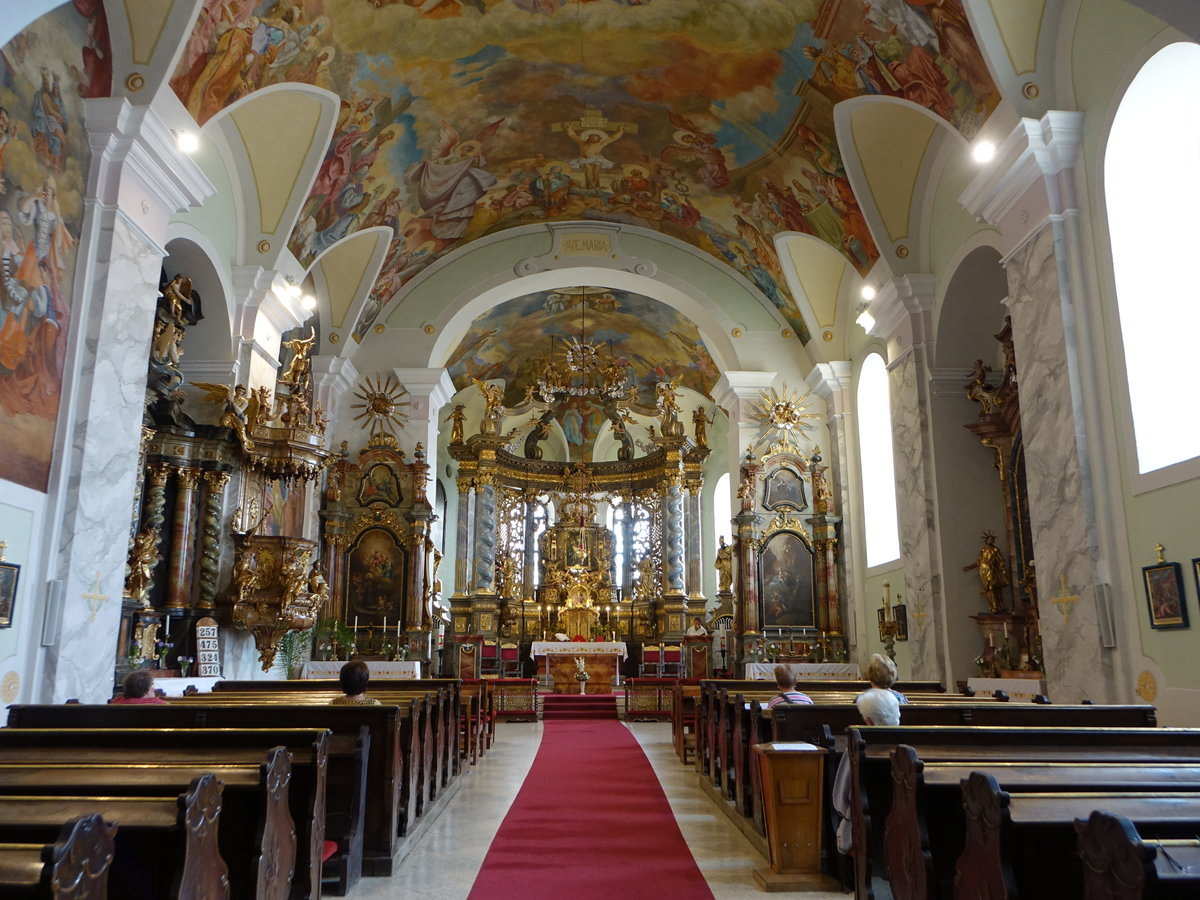 Smeg, barocke Altre in der Pfarrkirche St. Istvan, Fresken von Franz Anton Maulbertsch (29.08.2018)