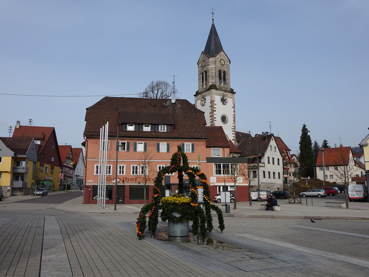 Sulzbach an der Murr, St. Ulrich Kirche am Marktplatz (03.04.2016)