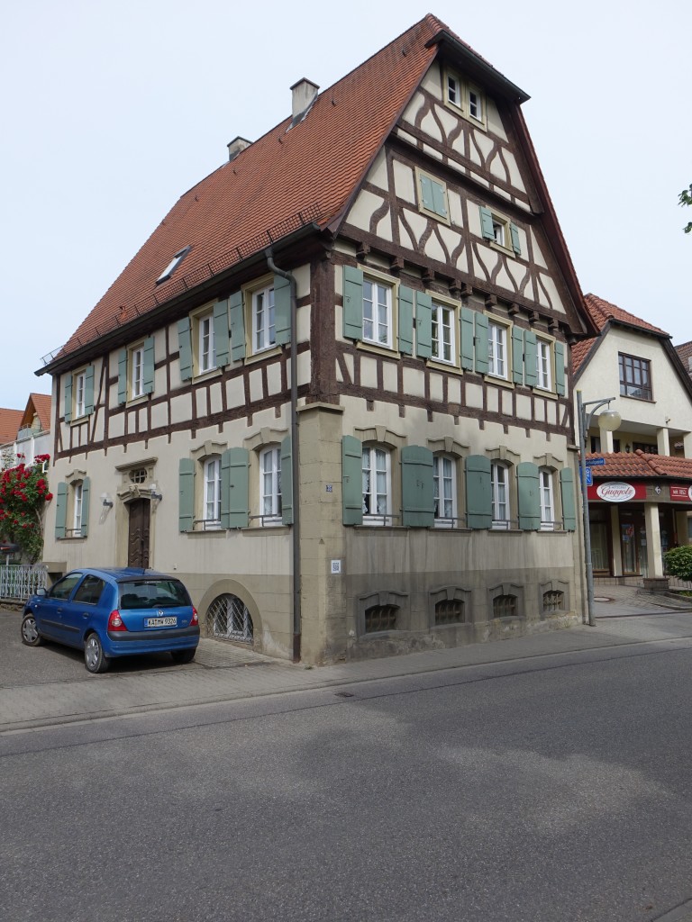 Sulzfeld, Fachwerkhaus von 1778 in der alten Schulgasse (31.05.2015)
