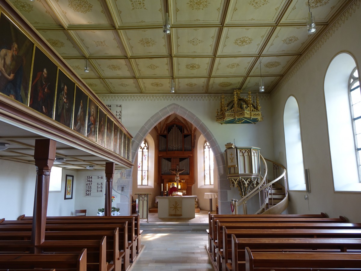 Suppingen, Innenraum der Ev. St. Brigitta Kirche (10.05.2015)