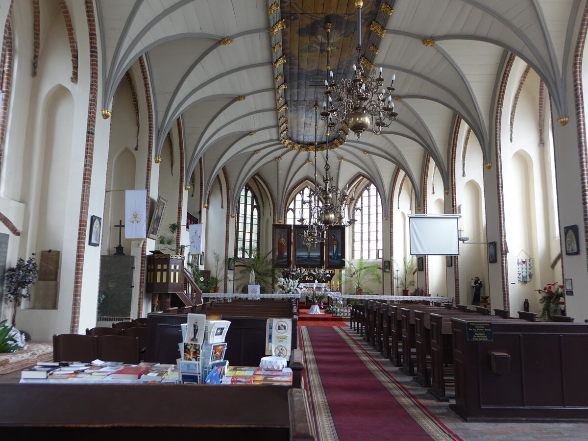 Szczecin / Stettin, Innenraum der St. Peter und Paul Kirche, erbaut von 1425 bis 1450 (31.07.2021)