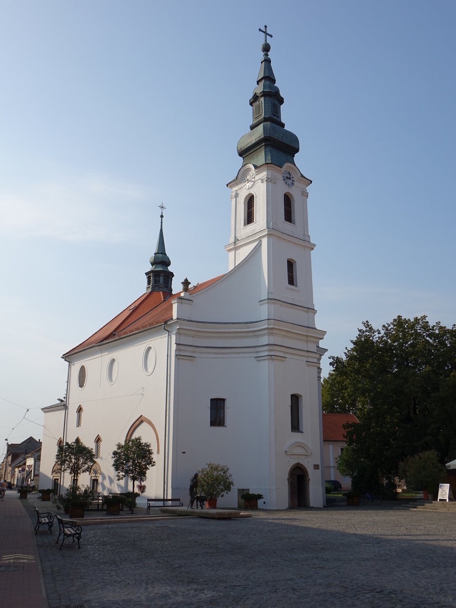 Szigetvar, barocke St. Rochus Kirche, erbaut im 18. Jahrhundert (31.08.2018)