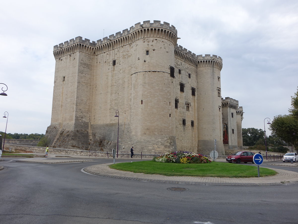Tarascon, Schloss, erbaut im 12. Jahrhundert ber der Rhone (25.09.2017)