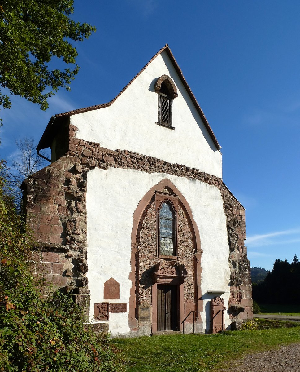 Tennenbach, ehemalige Hospitalkapelle, ein berbleibsel der einstmals mchtigen Zisterzienserabtei, Okt.2016