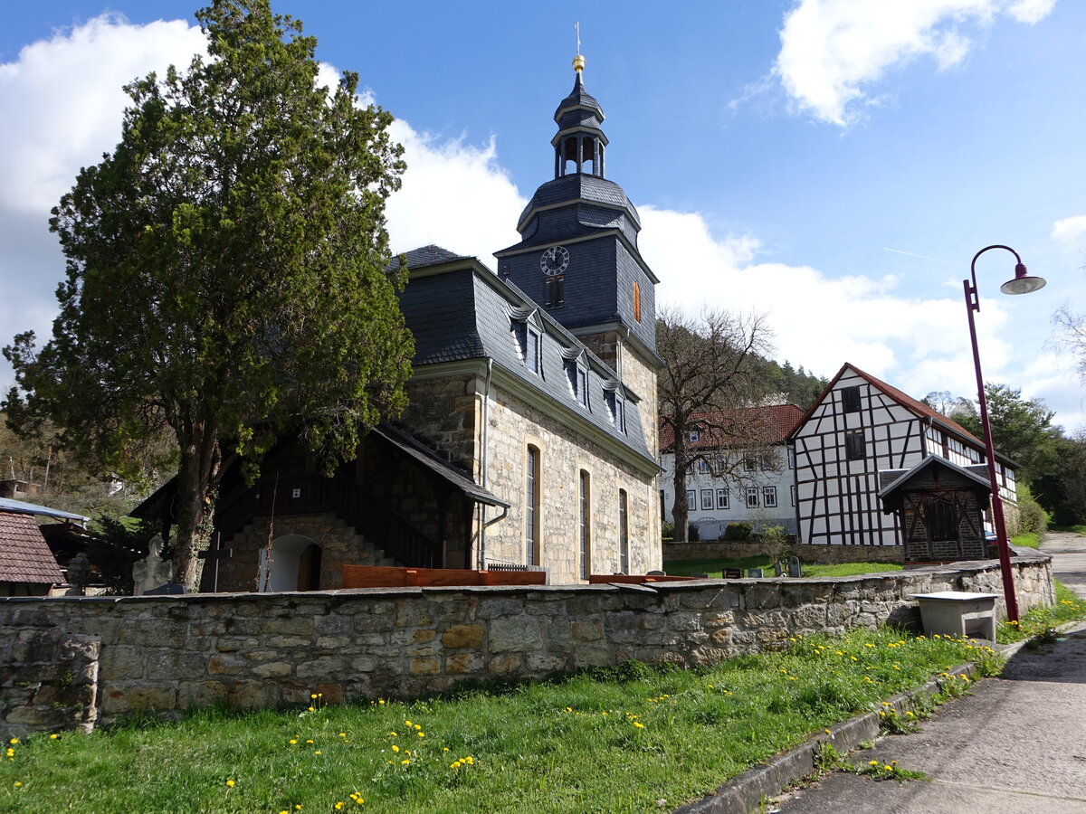 Thlendorf, evangelische Dorfkirche, erbaut bis 1750 (23.04.2023)