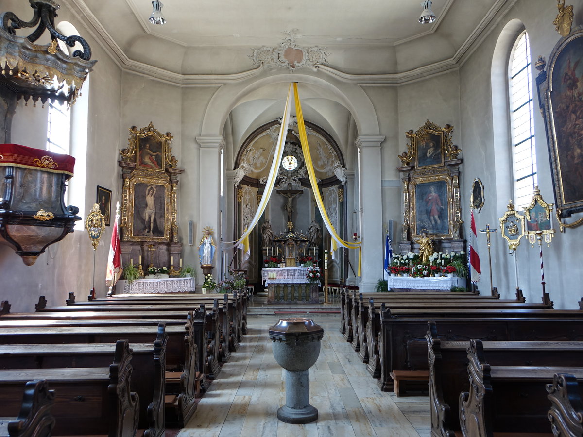 Theilheim, barocker Innenraum der Allerheiligenkirche (27.05.2017)