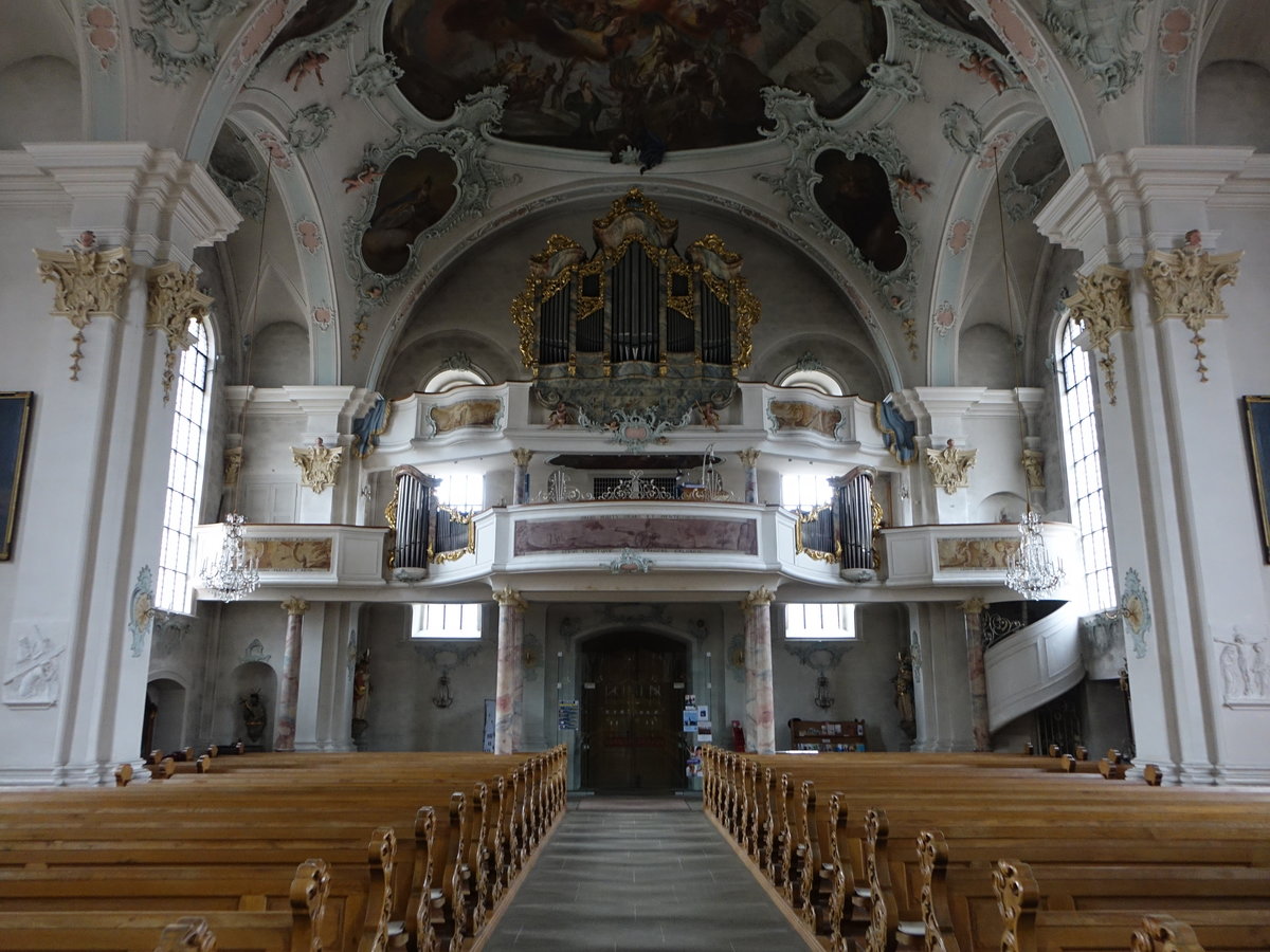 Tiengen, Orgelempore in der Pfarrkirche Maria Himmelfahrt (30.12.2018)