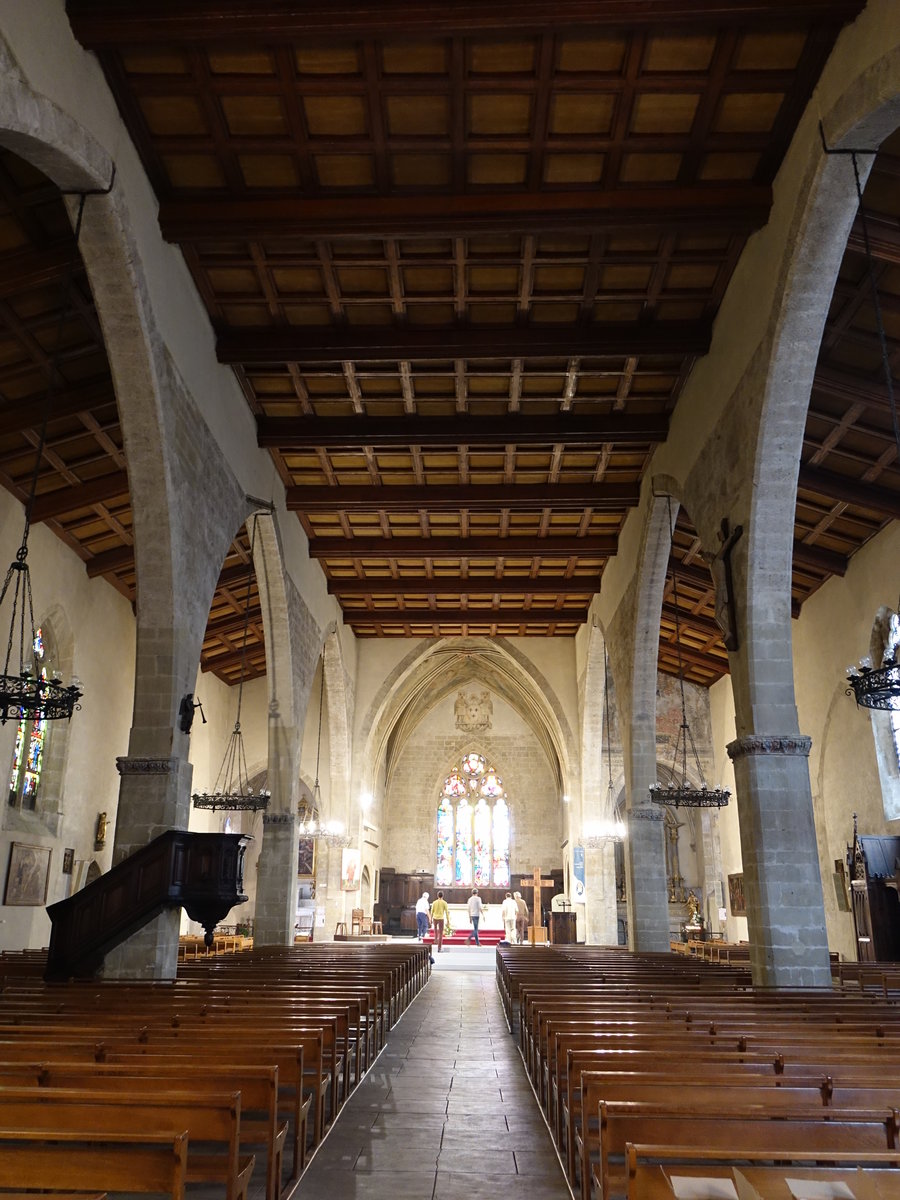 Tournon, Innenraum der Collegiats Kirche Saint-Julien (18.09.2016)