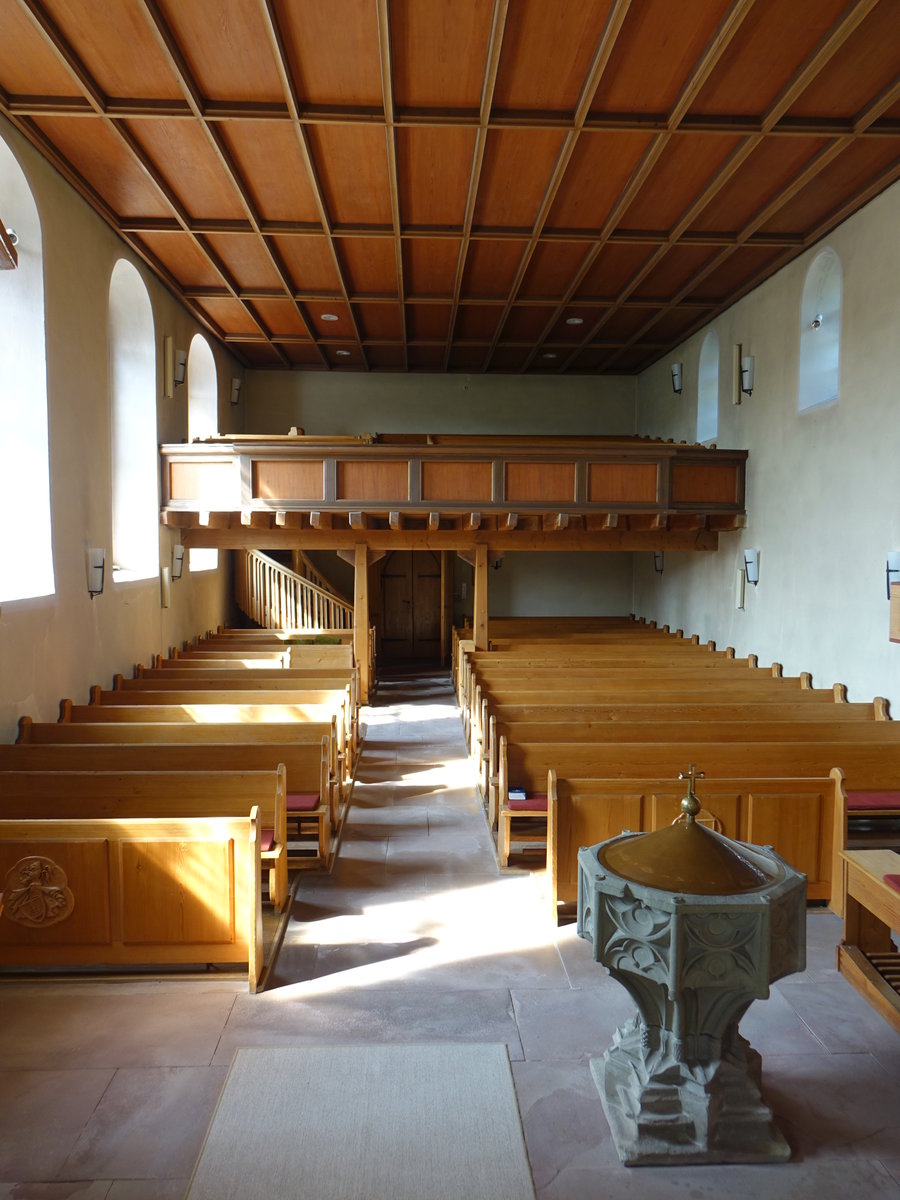 Trichtingen, Innenraum der evangelischen St. Cyriakus Kirche (19.08.2018)