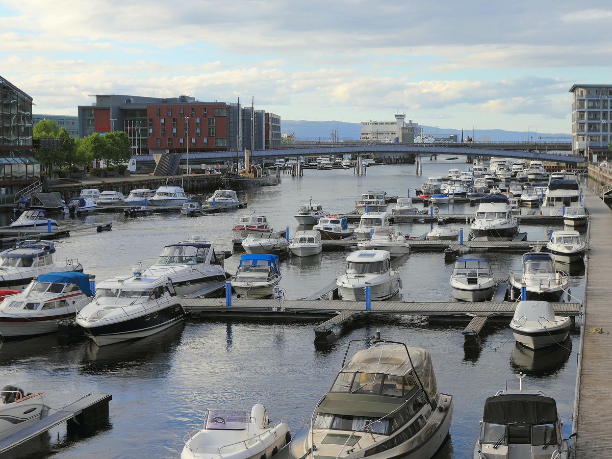 Trondheim am 28. Juni 2016 Hafenpltze.