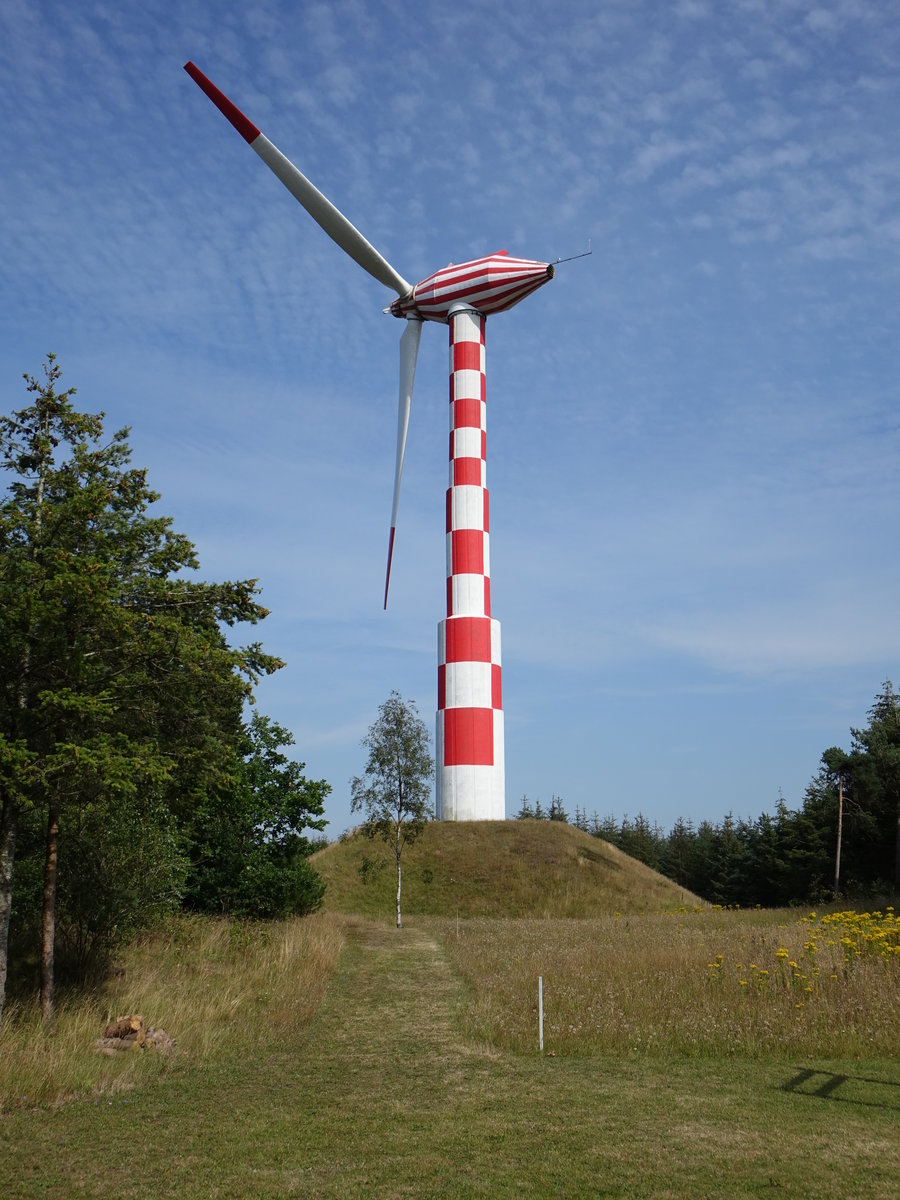 Ulfborg, Windrad Tvind Skolerne, 54 Meter hoch, erbaut 1978 (25.07.2019)