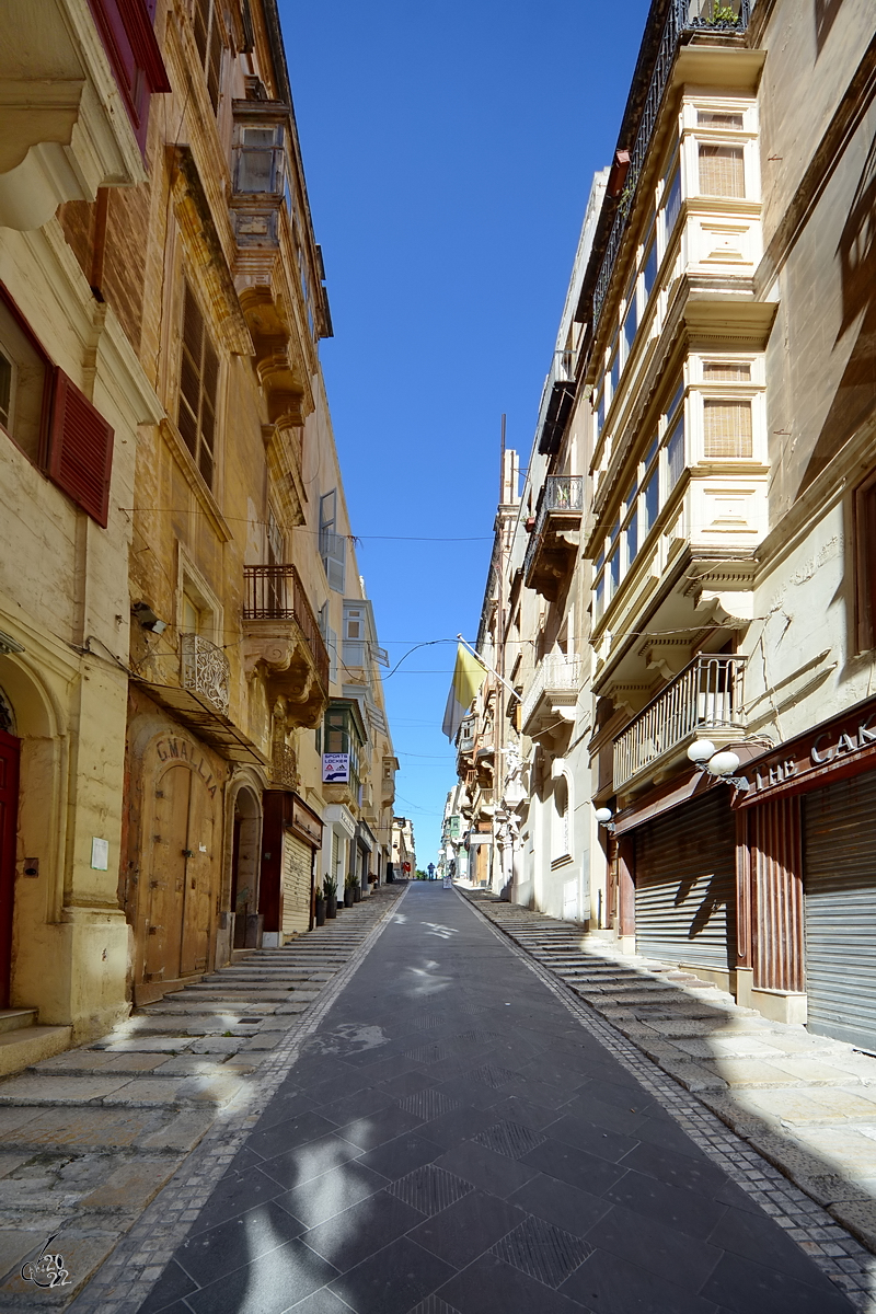 Unterwegs in den engen Gassen von Valletta. (Oktober 2017)
