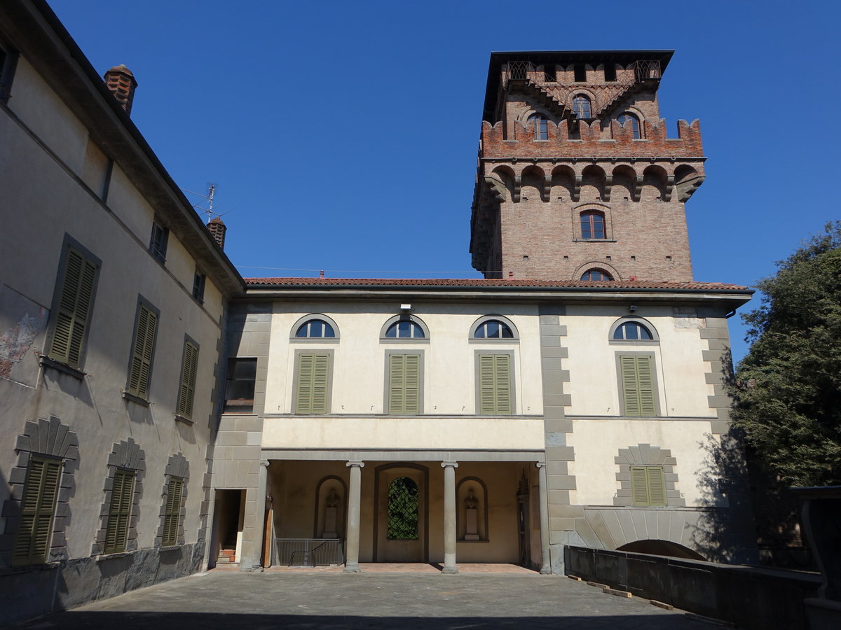 Urgnano, Castello Visconteo, erbaut im 14. Jahrhundert (29.09.2018)