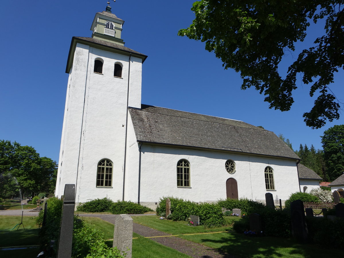 Vrmskog, Ev. Kirche, erbaut von  1760 bis 1762 nach Zeichnungen von Christian Haller (30.05.2018)