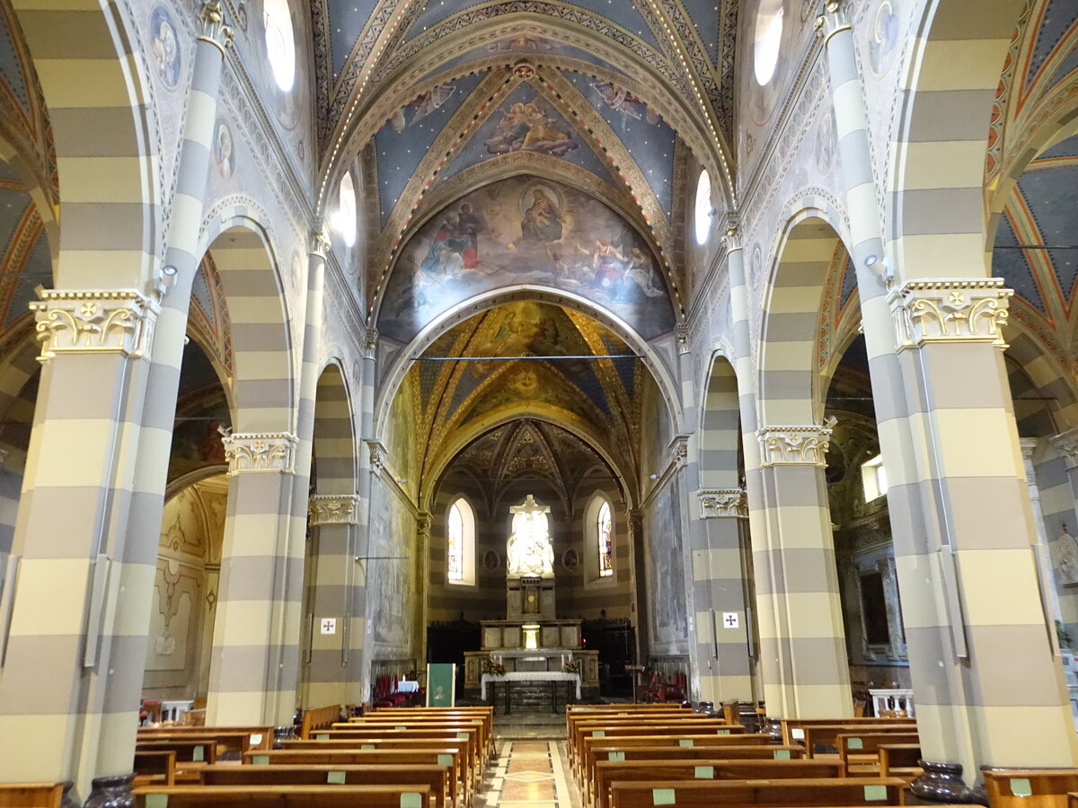 Ventimiglia, Innenraum der Pfarrkirche St. Agostino (03.10.2021)