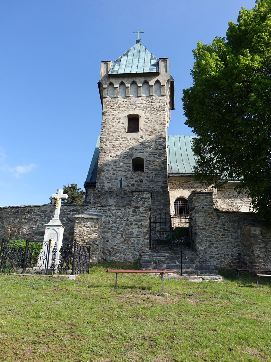 Vitochov/ Witochau, Wallf. Kirche St. Michael, erbaut im 13. Jahrhundert, frhgotische Steinkirche (01.06.2019)