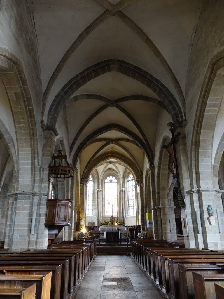 Vitteaux, Innenraum der Kirche Saint-Germain d’Auxerre (27.10.2015)