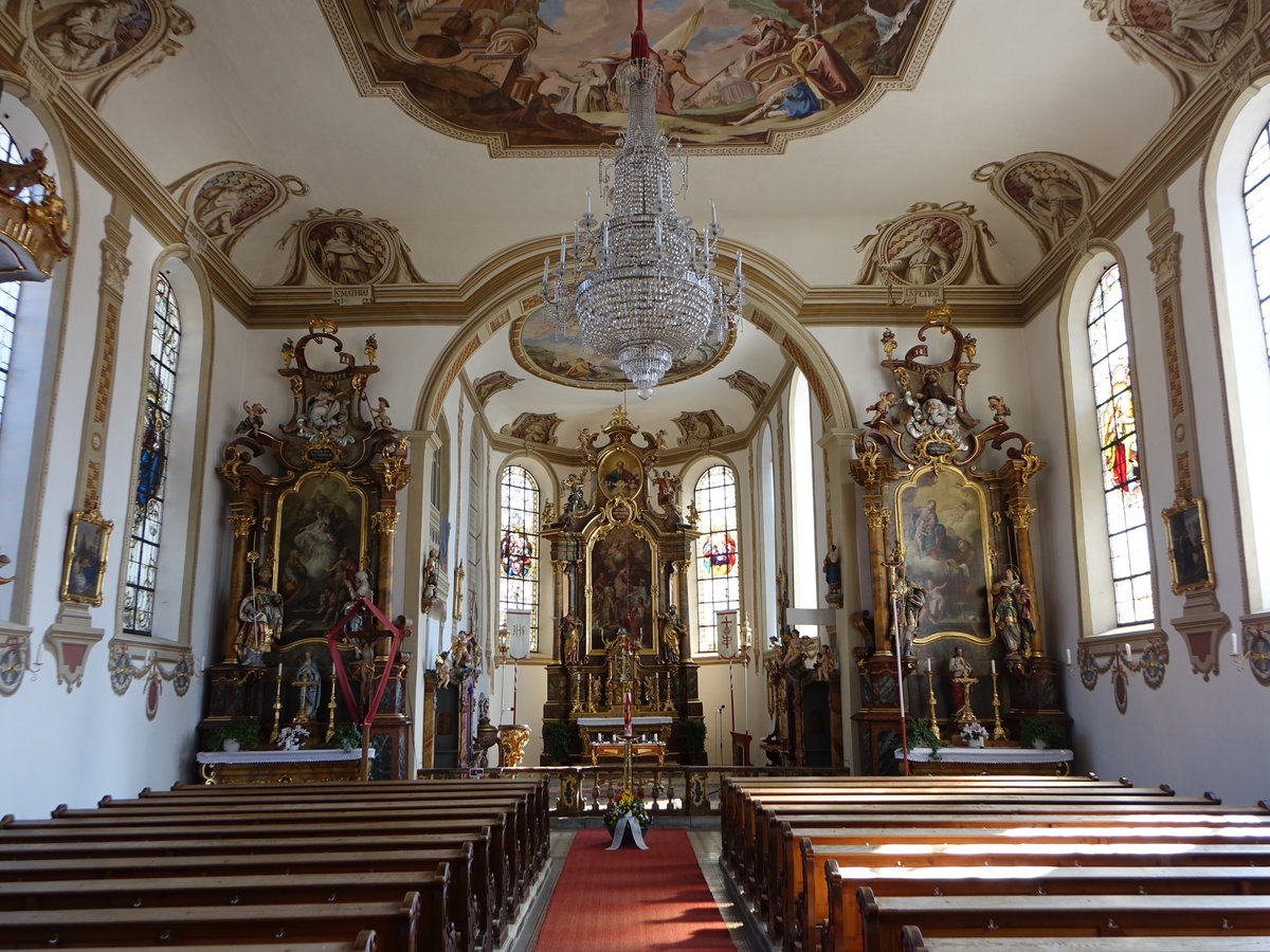 Vorderburg, barocke Altre in der Pfarrkirche St. Blasius (27.03.2017)