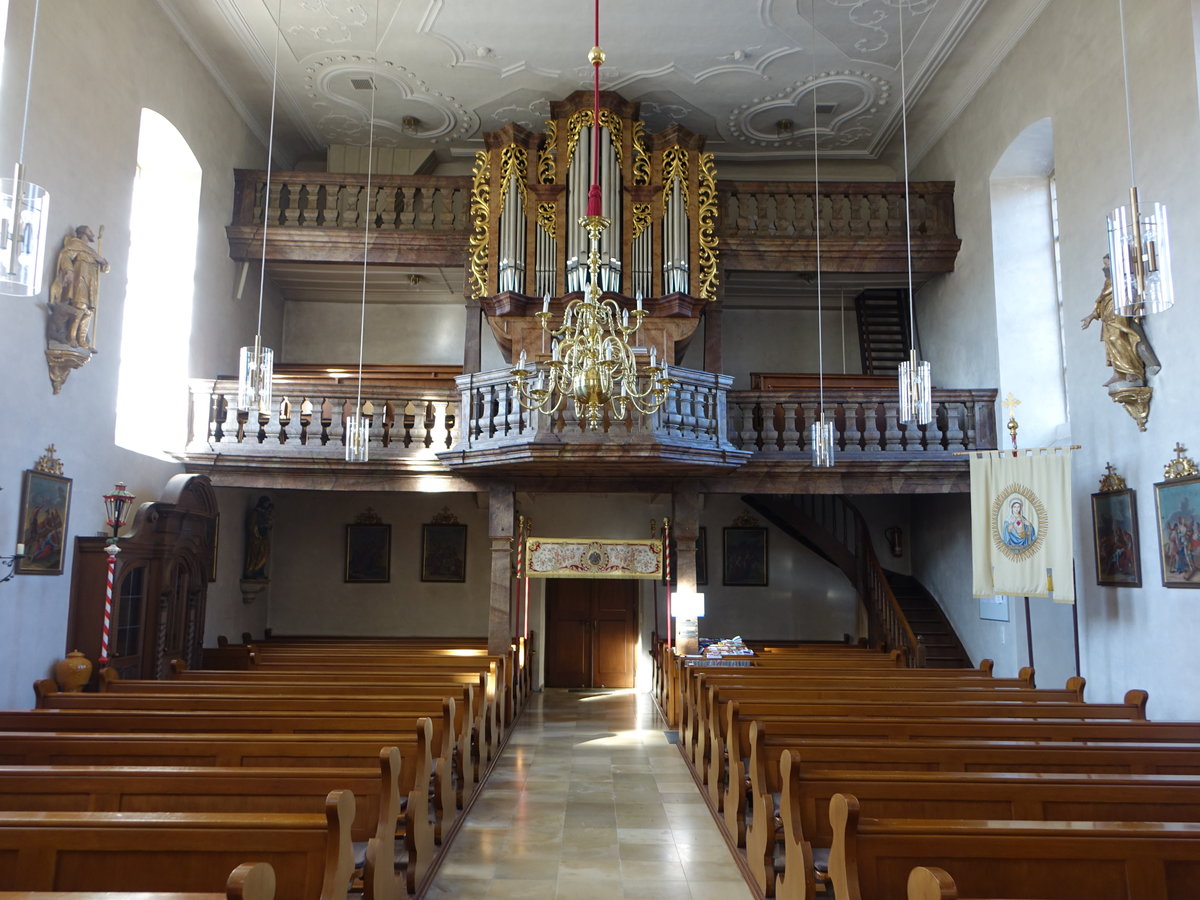 Waldsachsen, Orgelempore in der St. Laurentius Kirche (15.10.2018)